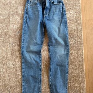Favorite Daughter The Valentina High Rise Cigarette Ankle Jean in Newcastle Wash